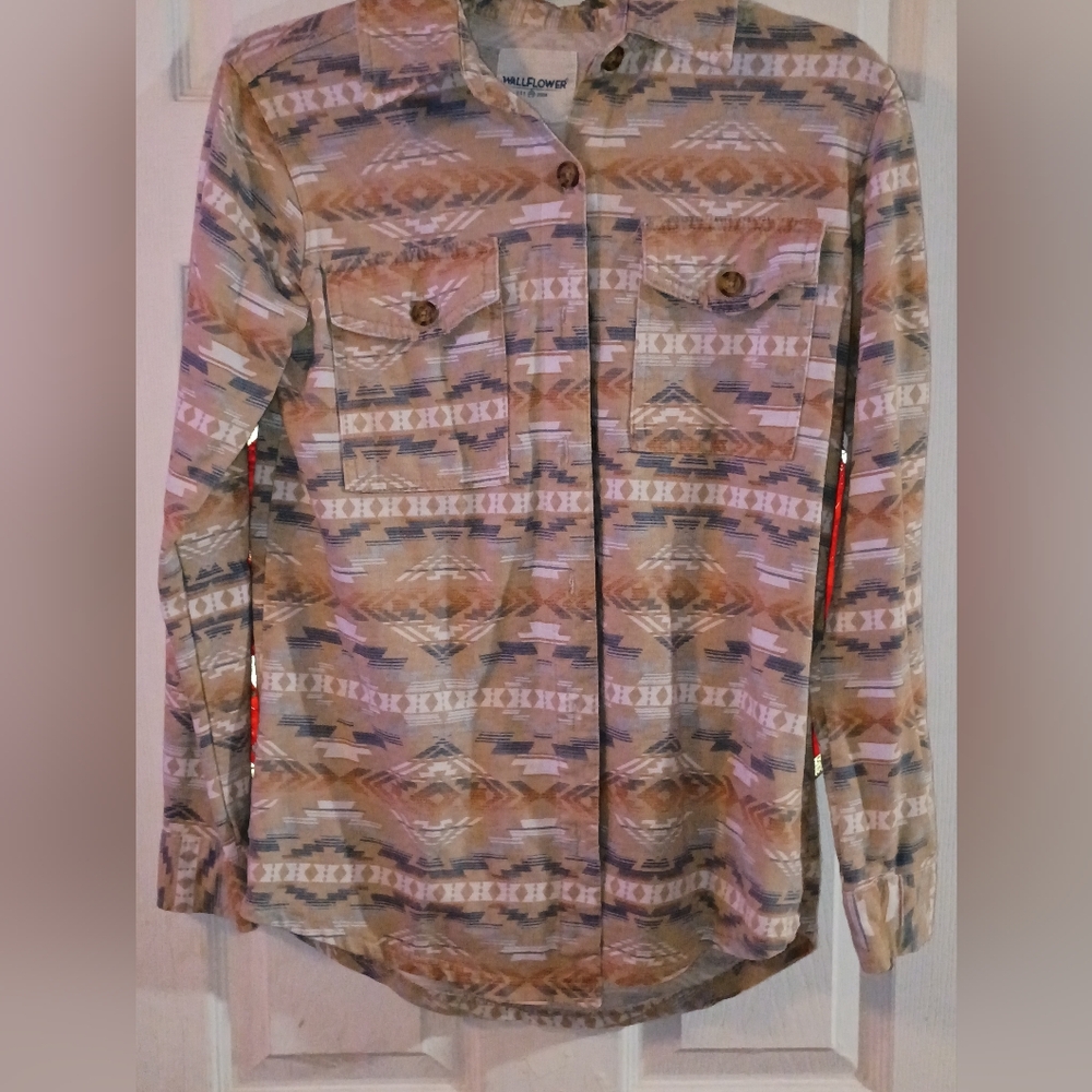 Wild Fable Aztec Print Button Down Shirt